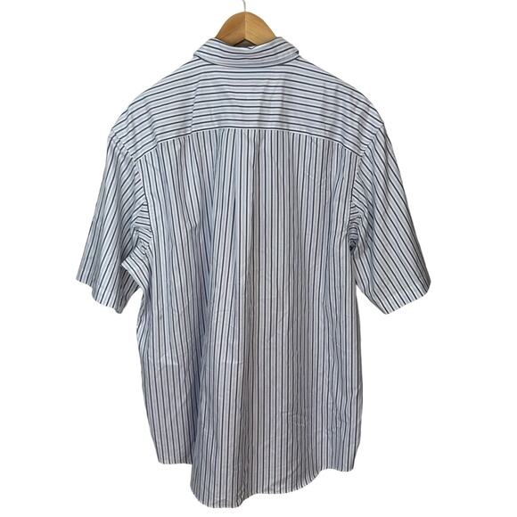 Duluth Trading Men's Button Down Shirt Blue White Stripe 100% Cotton Size XL - Picture 5 of 5